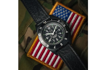 Image of Marathon Limited 250 Edition SSNAV-D Auto Unisex Watch, 41mm Case Diameter, Bi-Directional Bezel, Black Leather Strap, WW194030AN-US250