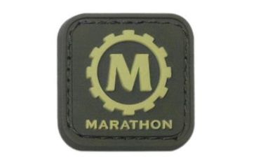Image of Marathon 1x1in Morale Patch w/Glow in the Dark Rubber Logo,Sage Green, AD030008SG