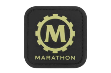 Image of Marathon 2x2in Morale Patch w/Glow in the Dark Rubber Logo, Black, AD030009BK