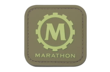Image of Marathon 2x2in Morale Patch w/Glow in the Dark Rubber Logo,Desert Tan, AD030009DT