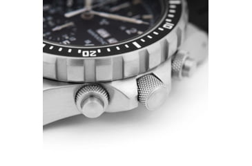 Image of Marathon 46 mm Jumbo Diver/Pilots Automatic Chronograph w/Stainless Steel Bracelet, Black, WW194014SS-0108