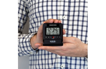 Image of Marathon Atomic Travel Alarm Clock w/Auto Night Light, Black, CL030036-BK-00-NA