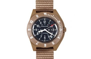 Image of Marathon Pilots Navigator Wristwatch w/Date and Tritium, Desert Tan WW194013DT