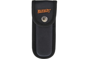 Image of Marbles Folding Hunter Imitation Stag Folding Knife, Satin SS Clip And Skinner Blades, Imitation Stag Handle, Black Nylon Sheath, KB223/ MR417 #61 SHIELD
