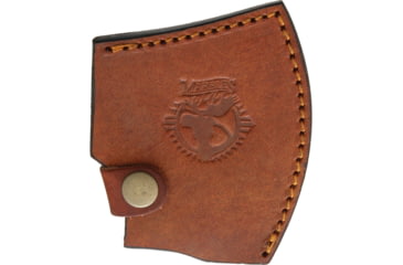 Image of Marbles Hatchet Smooth Bone Handle, 8in Overall, 3in Cutting Edge, White Smooth Bone Handle, Stag Bone Guard, Brown Leather Sheath, White, SO- MR826