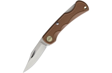 Image of Marbles Small Lockback Desert Tan Folding Knife, 1.88 satin finish stainless clip point blade, Desert tan nylon handle, BF210639 MR569 DESERT TAN