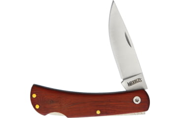 Image of Marbles Wood Lockback Folding Knife, 2.5 satin finish stainless blade, Brown wood handle, PK2632 / MR470