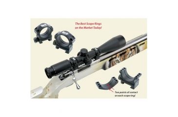 Image of Rifle Scope Rings 30mm 1.300&quot;, Black