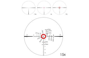 Image of March Scopes 1.5-15x42mm Normal Turret Rifle Scopes, 30mm Tube, First Focal Plane, FML-4 Reticle, Black, D15V42FIMLNFML-4 Reticle