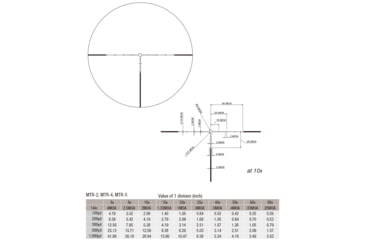 Image of March Scopes Rifle Scope, 2.5-25x52mm, 30mm Tube, Second Focal Plane, MTR-4 Reticle, Matte, Black, D25V52TM MTR-4 Reticle