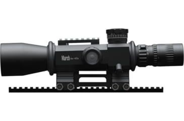 Image of March Scopes 4X-40X52mm Tactical Turret Rifle Scope, FML-TR1 Reticle, With Illumination, Black, D40V52GFIML10 FML-TR1