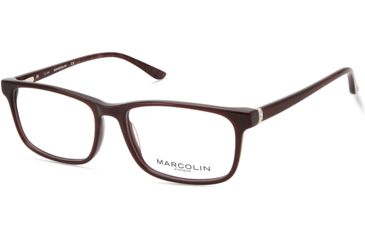 Image of Marcolin MA5017 Eyeglass Frames - Shiny Red Frame Color, Shiny Red Lens Color