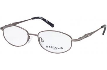 Image of Marcolin MA7303 Eyeglass Frames - Shiny Gun Metal Frame Color
