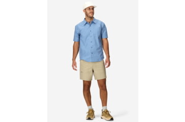 Image of Marmot AirExchange SolarShield Novelty SS Shirt - Mens, Rain Cloud Tomales Stripe, L, M16075-24297L
