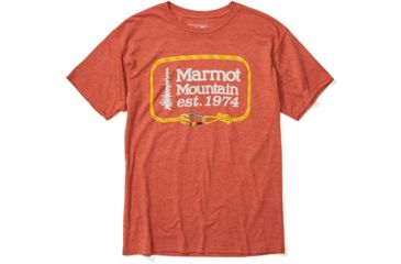 Image of Marmot Ascender Short Sleeve T-Shirt - Mens, Picante Heather, Large, 41480-7380-L