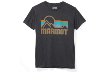 Image of Marmot Coastal Short Sleeve T-Shirt - Mens, Charcoal Grey Heather, Large, 42430-3128-L