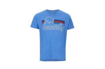Image of Marmot Coastal Short Sleeve T-Shirt - Mens, Royal Heather, 2XL, 42430-8556-XXL