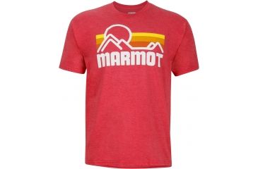 Image of Marmot Coastal Short Sleeve Tee - Men's-New Red Heather-Medium