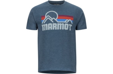 Image of Marmot Coastal T-Shirt - Mens, New Navy Heather, Medium, 42430-3689-New Navy Heather-M
