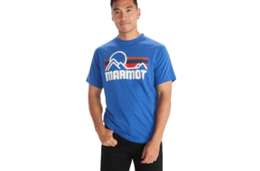 Image of Marmot Coastal Tee Short Sleeve - Mens, Trail Blue, Small, M14253-21538-S