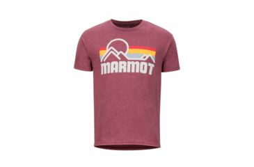 Image of Marmot Coastal Tee SS - Mens, True Burgundy Heather, Large, 42430-7868-L