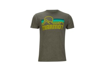 Image of Marmot Marmot Coastal Short Sleeve T-Shirt - Mens, True Olive Heather, Small 42430-4967-S