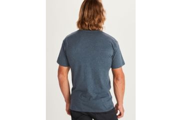Image of Marmot Coastal Short Sleeve Tee - Mens, True Navy Heather, Large, 42430-8854-L