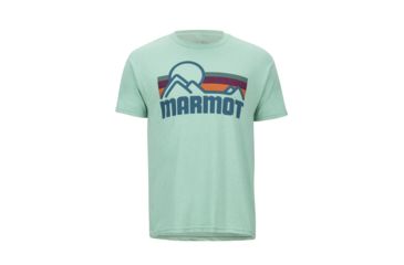Image of Marmot Marmot Coastal Tee Short Sleeve - Mens, Pond Green Heather, Extra Large, 42430-8768-XL