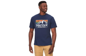 Image of Marmot MMW Gradient Short Sleeve Tee - Mens, Arctic Navy, Medium, M14823-2975-M