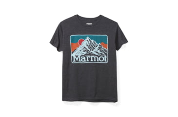 Image of Marmot Mountain Peaks Short Sleeve Shirt - Mens, Charcoal Heather, X-Large, 33390-1204-XL