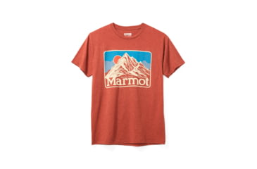 Image of Marmot Mountain Peaks Short Sleeve Shirt - Mens, Picante Heather, Small, 33390-7380-S
