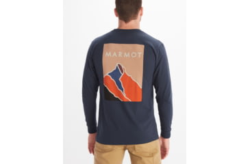 Image of Marmot Mountain Tee Long Sleeve - Mens, Arctic Navy, Extra Large, M13268-2975-XL