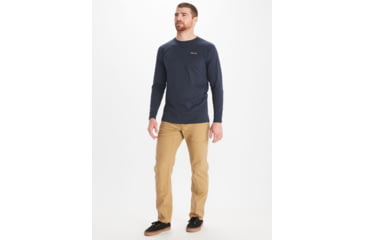 Image of Marmot Mountain Tee Long Sleeve - Mens, Arctic Navy, Extra Large, M13268-2975-XL