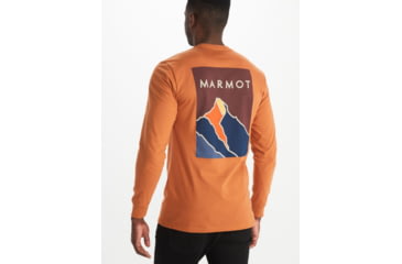Image of Marmot Mountain Tee Long Sleeve - Mens, Copper, Extra Large, M13268-7160-XL