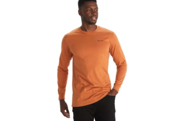 Image of Marmot Mountain Tee Long Sleeve - Mens, Copper, Extra Large, M13268-7160-XL
