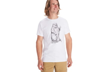 Image of Marmot Peace Tee Short Sleeve - Mens, White, Extra Large, M13270-080-XL