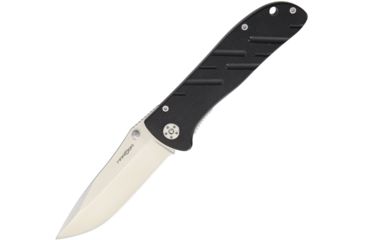 Image of MARSER Kampfer 10 Linerlock Folding Knife,3.5in,Standard Edge,Drop Point,Satin,Black,G10 Handle MRSKA10