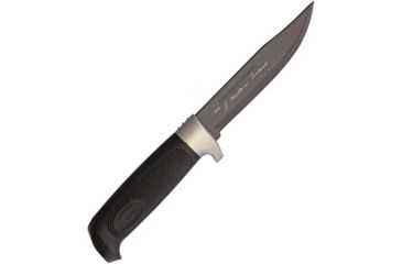 Image of Marttiini Big Game Fixed Blade Knife, 5in, Titanium, Black, Rubber Handle MN390022T