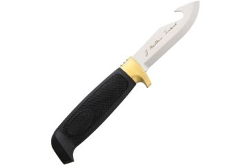 Image of Marttiini Condor Guthook Fixed Blade Knife, 3.5in, Stainless Steel, Standard Edge, Mirror Polish, Black, Handle MN185015