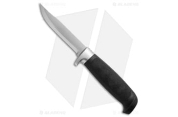Image of Marttiini Little Condor Basic Fixed Blade Knife, 3.50in, Stainless Steel, Clip Point Blade, Rubber Black Handle, Steel/Black, 7.50in, BHQ-24474