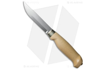 Image of Marttiini Lynx 129 Fixed Blade Knife, 4.375in, Stainless Steel, Clip Point Blade, Birch Wood Handle, Steel/Wood, 9.00in, BHQ-27627