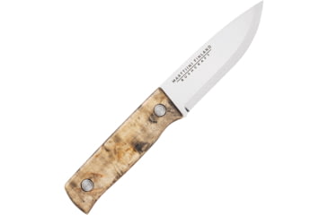 Image of Marttiini Tundra Bushcraft Gray Knife, 4.25 satin finish 1.4116 stainless blade, Gray curly Birch handle, 352015