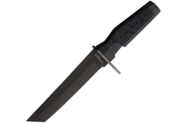Image of Maserin Myrmillo Fixed Blade Knife, 12.25in Overall, 7in Black Mil-Spec Coated N690Co Steel Tanto Blade, Black Forprene Handle, Black Nylon Molle Compatible Belt Sheath, 961