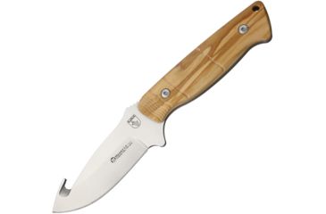 Image of Maserin Ruoicapra Knife Olive Wood Fixed Blade Knife, 4.5in, CPM S35VN Steel, Guthook, Olive, Wood Handle MAS979OL