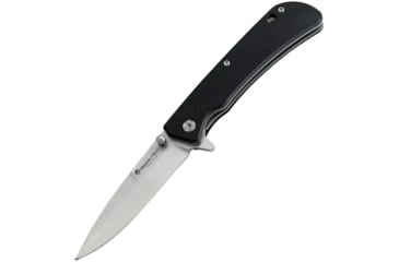 Image of Maserin Sport Linerlock Black Folding Knife, 3 satin finish 440 stainless spear point blade, Black G10 handle, 46006G10N
