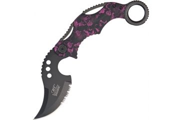 Image of Master Collection Dragon Karambit A/O Fold Knife, SS Assist Black Partially SE, Purple Handle MCA010PE
