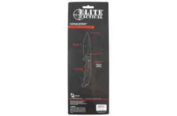 Image of Master Cutlery Conqueror Fixed Blade Knife, 4.8 in, Drop Point, ETFDR010BKCS