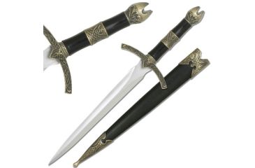 Image of Master Cutlery Fixed Blade, 13.5in, Stainless Steel Blade, Brass Cast Metal Furnishings On Handle HK-3485
