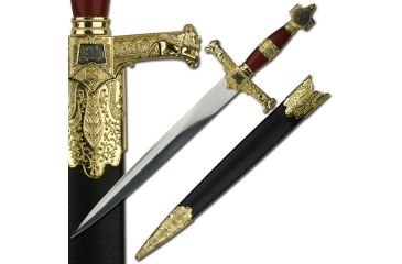 Image of Master Cutlery Fixed Blade, 22in, Stainless Steel Blade, Red Handle HK-024RD