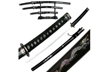 Image of Master Cutlery Fixed Blade, 40.5in, Stainless Steel Blade, Black Cord Wrapped Handle JS-697